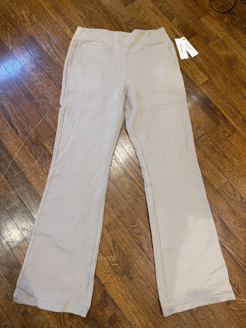 Calvin Klein Light Beige Wide-Leg Leggings